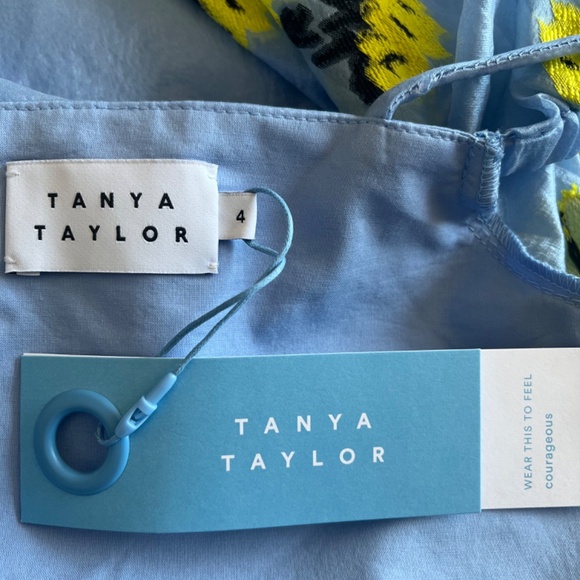 TANYA TAYLOR Marisa Cold-Shoulder Puff Balloon-Sleeve Floral Mini Cocktail Dress - Picture 6 of 8